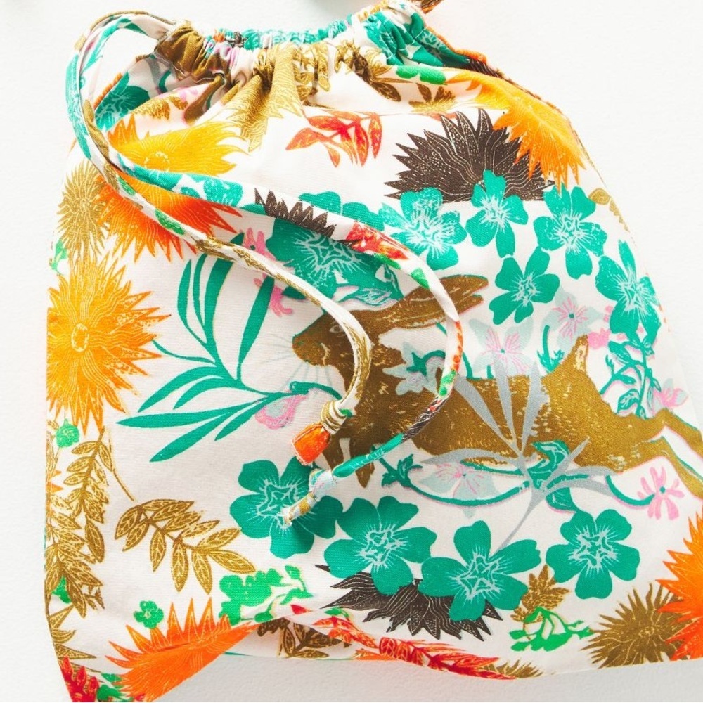 AnthroLiving Home Cally Conway for Anthropologie Cotton Fabric Gift Bag New NWT - Picture 2 of 6